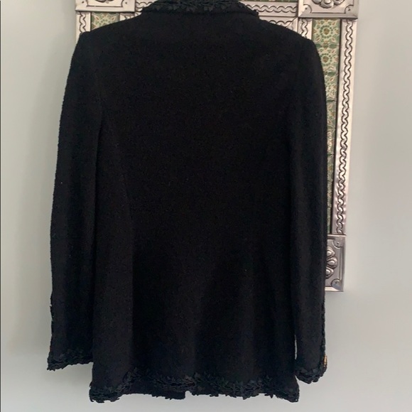 The Knit Couture Vintage Tweed Black Jacket With Gold Buttons - Picture 11 of 11